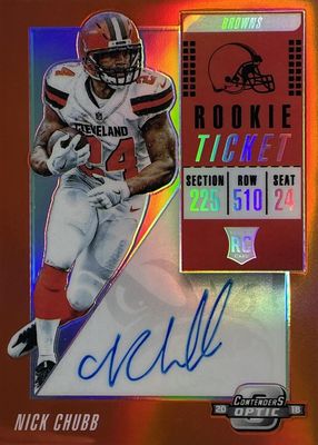 2018 Contenders Optic #113 Rookie Ticket Auto - Orange (/49)