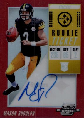 2018 Contenders Optic #125 Rookie Ticket Auto - Red (/199)