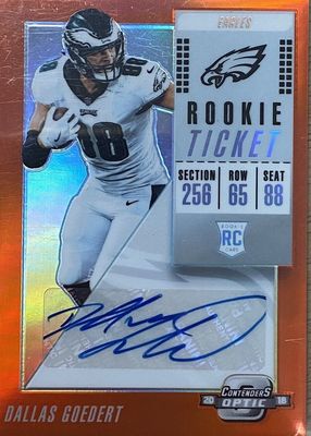 2018 Contenders Optic #175 Rookie Ticket Auto - Orange (/49)