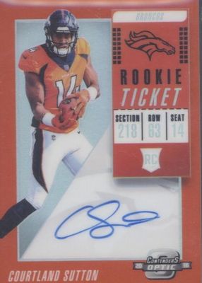 2018 Contenders Optic #115 Rookie Ticket Auto - Orange (/49)