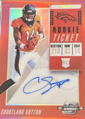 2018 Contenders Optic #115 Rookie Ticket Auto - Red (/149)