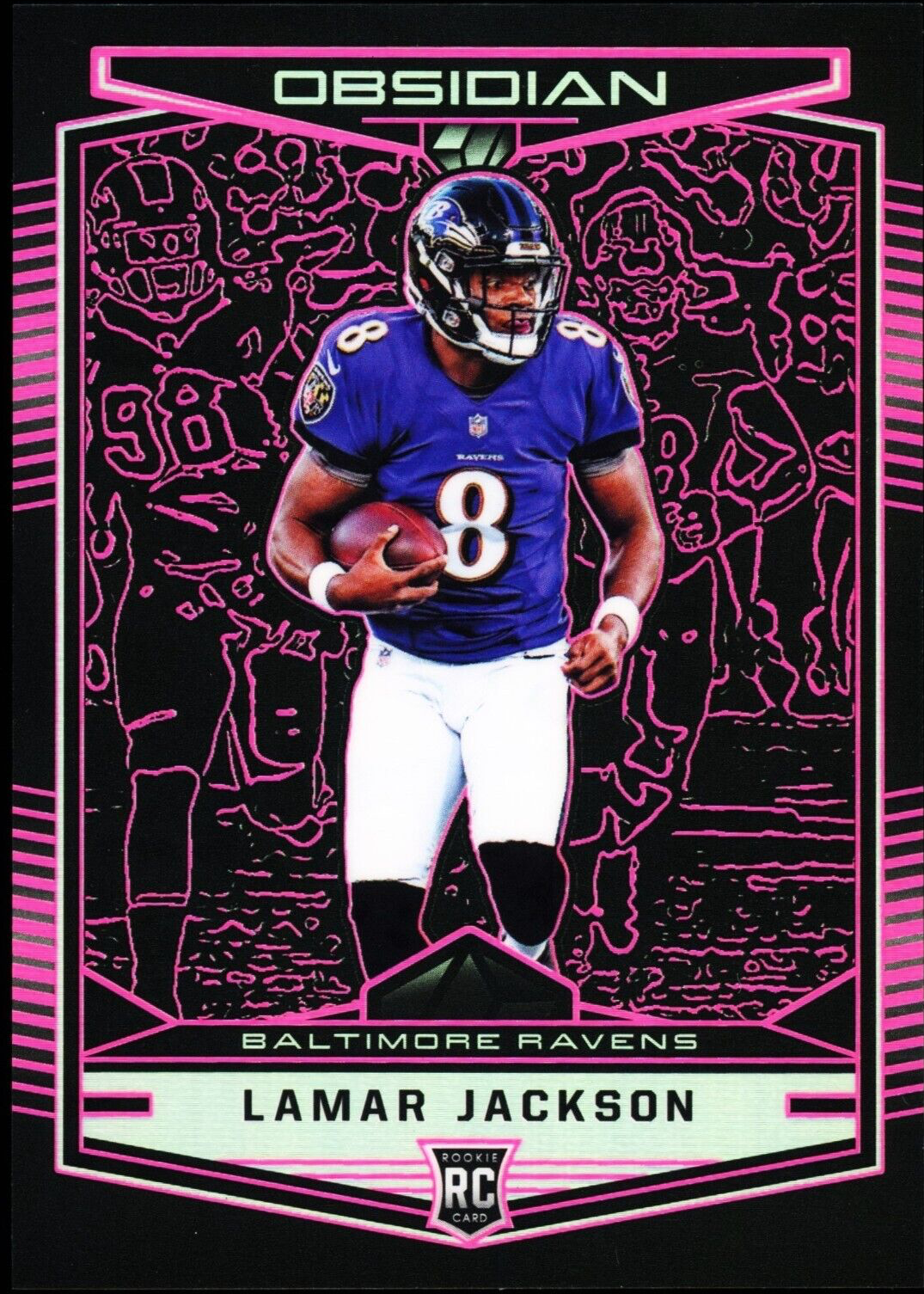 Lamar Jackson 2018 Obsidian #102 Electric Etch Purple /75 Price