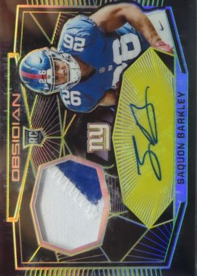 2018 Obsidian #RJ-SB Rookie Jersey Autographs - Electric Etch Yellow /10