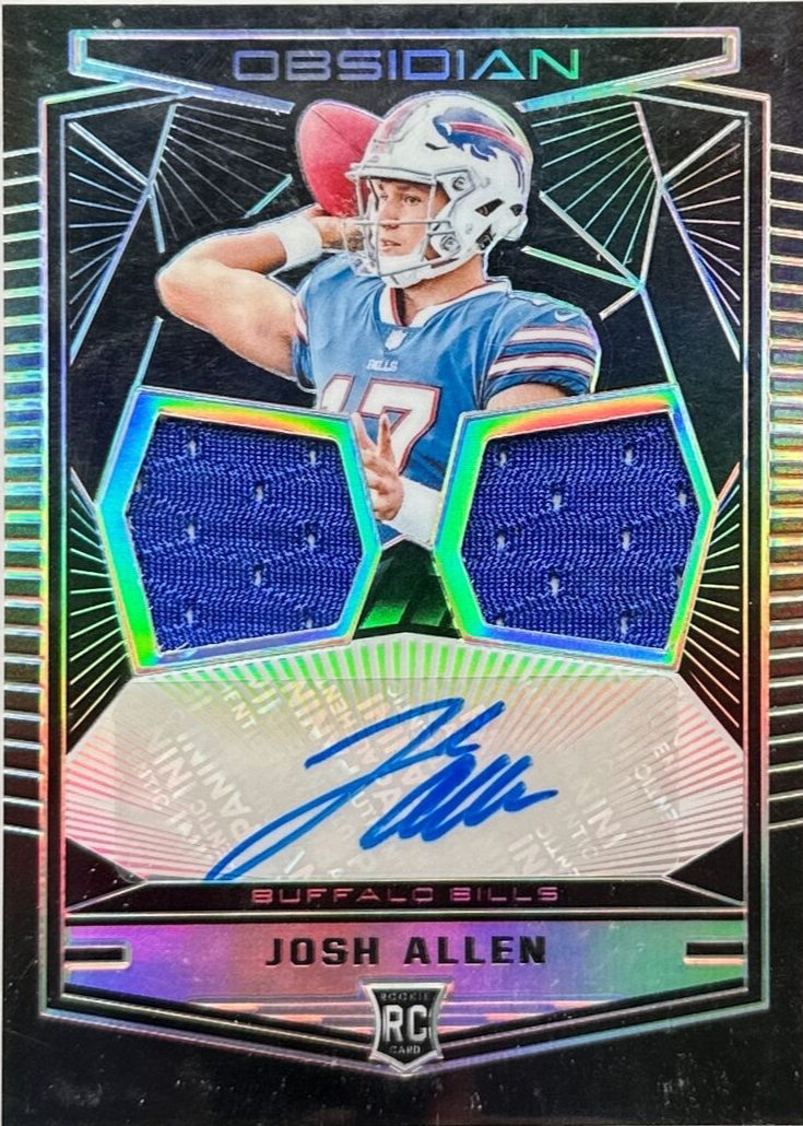 Josh Allen 2018 Obsidian #8 Rookie Jersey Ink Dual Relics