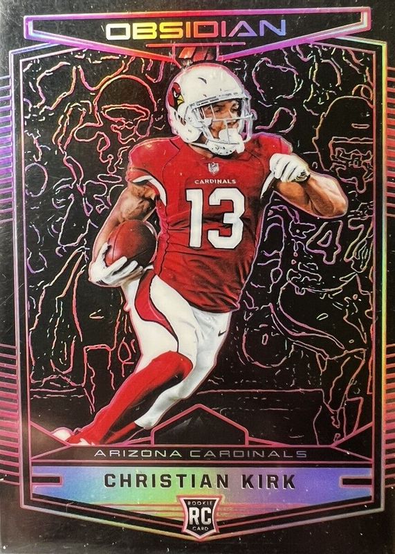 Christian Kirk 2018 Obsidian #113 Electric Etch Purple /75 Rookie SGC 9.5