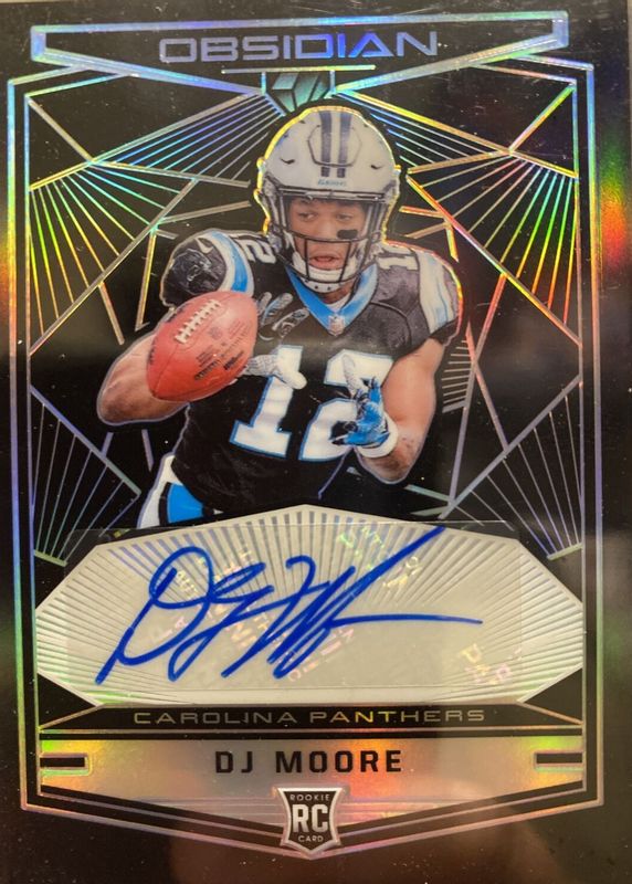 DJ Moore 2018 Obsidian #RKA-DM Rookie Autographs (/100)