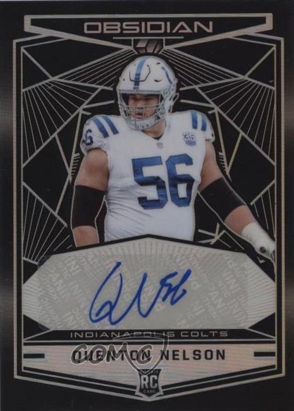 Quenton Nelson 2018 Obsidian #RKA-QN Rookie Autographs (/100) Rookie PSA 9