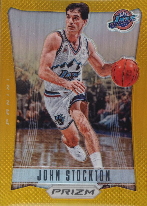 John Stockton 2012 Prizm #186 Gold /10 PSA 10