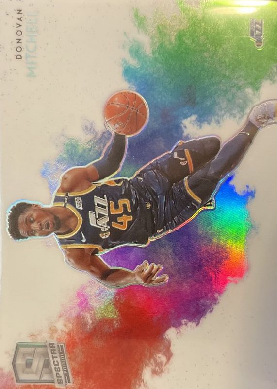 Donovan Mitchell 2020 Spectra #15 Color Blast /(SSP) PSA 9