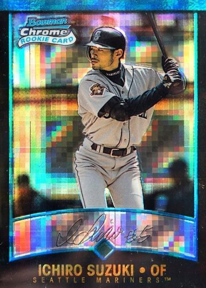 Ichiro Suzuki Autographed 2001 Bowman Chrome Refractor RC