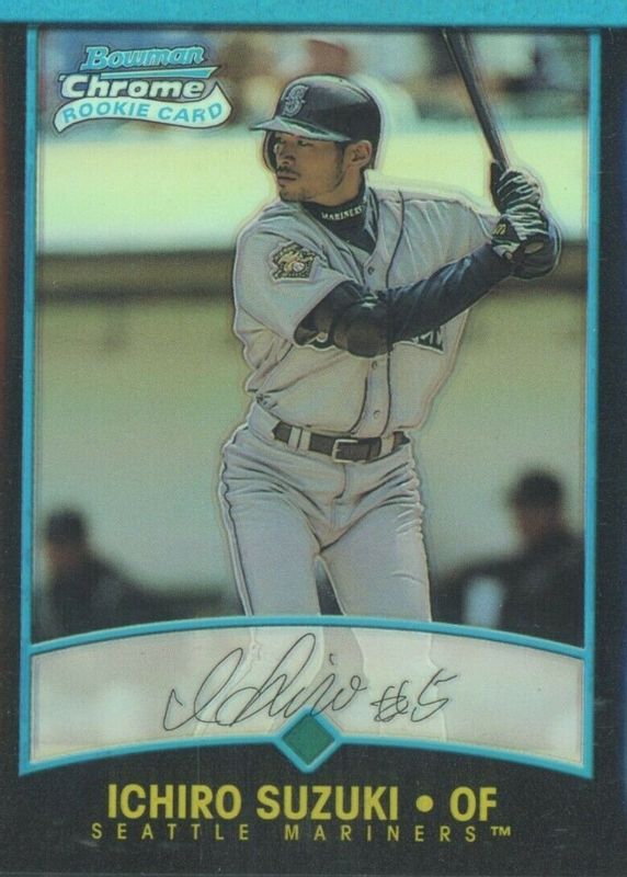 Ichiro Suzuki 2001 Bowman Chrome #351 Refractor (Japanese) Rookie SGC 8