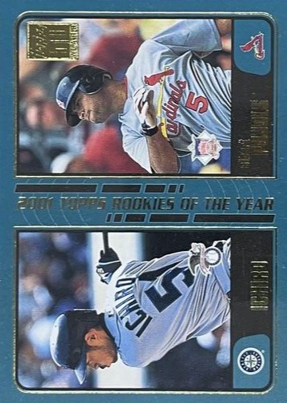 Albert Pujols 2001 Topps Traded #T99 Rookies of the Year (w/Ichiro) Rookie BGS 9