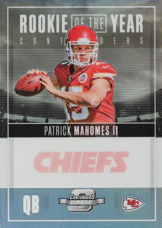 Patrick Mahomes II 2017 Contenders Optic #ROY-3 Rookie of the Year Contenders /99 PSA 10