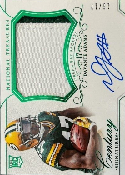 Davante Adams 2014 National Treasures #301 Rookie Patch Auto 
