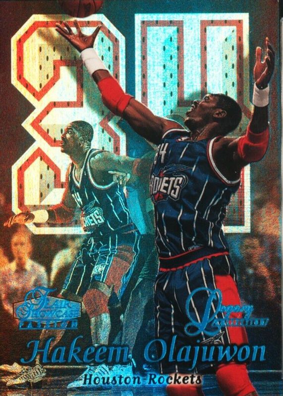 Hakeem Olajuwon 1998 Flair Showcase #45 Row 2 - Legacy Collection /99 RAW