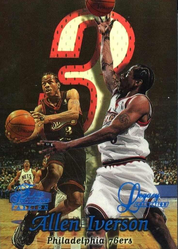 Allen Iverson 1998 Flair Showcase #6 Row 2 - Legacy Collection /99