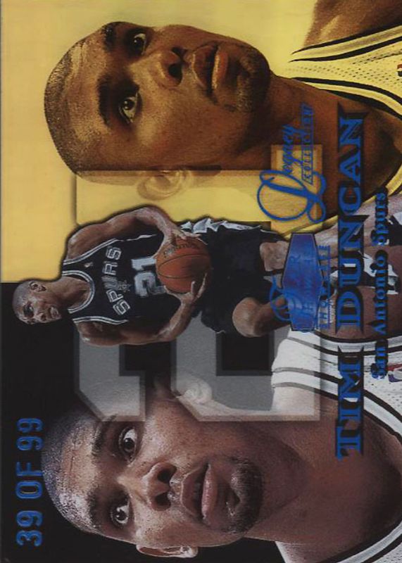 Tim Duncan 1998 Flair Showcase #3 Row 1 - Legacy Collection /99 RAW