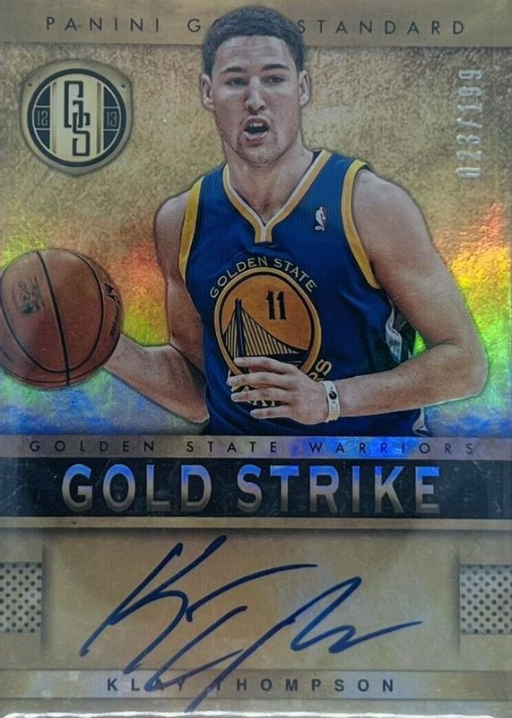 Klay Thompson 2012 Gold Standard #35 Gold Strike Signatures (/199) Rookie PSA 10