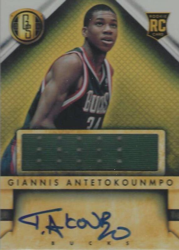 Giannis Antetokounmpo 2013 Gold Standard #231 Rookie Jersey Autographs Rookie PSA 9