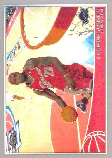 Lebron James 2009-2010 Topps Chrome Refractor Card #16 Psa 8 Near