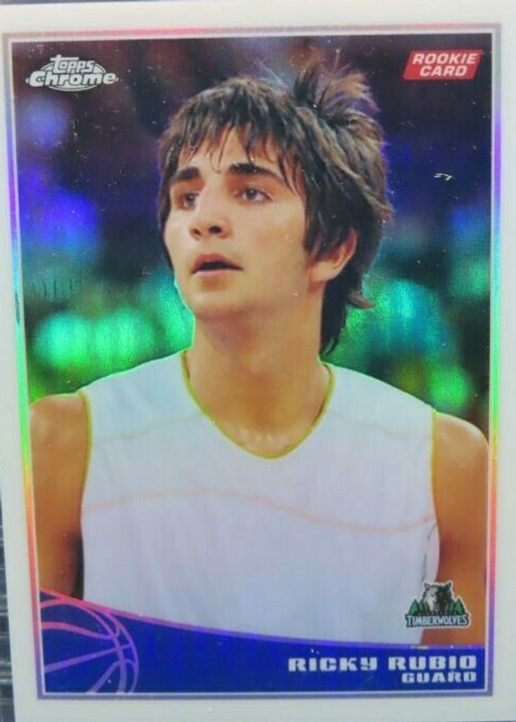 Ricky Rubio 2009 Topps #97 Chrome - Refractor /500 Rookie BGS 10 PRISTINE