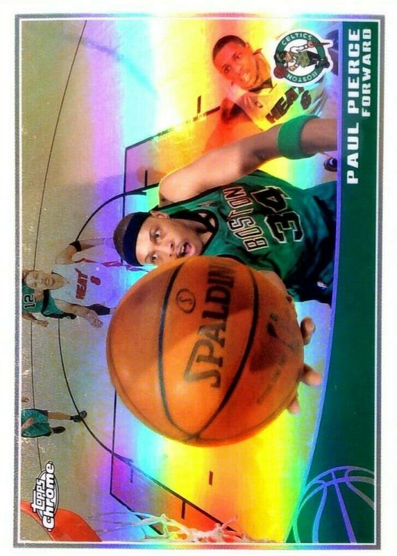 Paul Pierce 2009 Topps #6 Chrome - Refractor /500 PSA 8