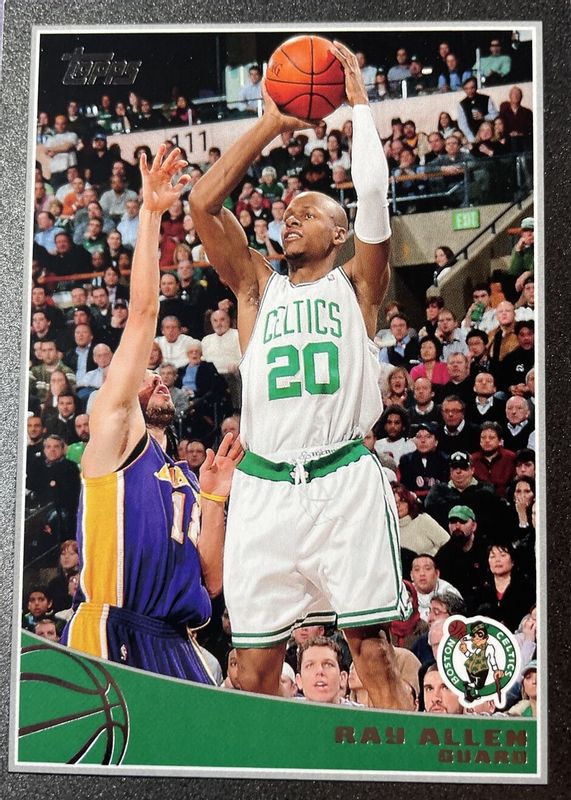 Ray Allen 2009 Topps #13 Black /50 PSA 10