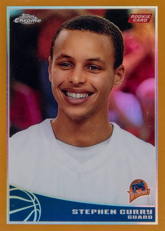 Stephen Curry 2009 Topps #101 Chrome - Gold Refractor /50 Rookie RAW