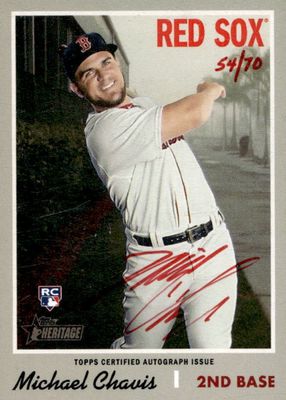 2019 Topps Heritage High Number #ROA-MCH Real One Autographs - Red Ink /70