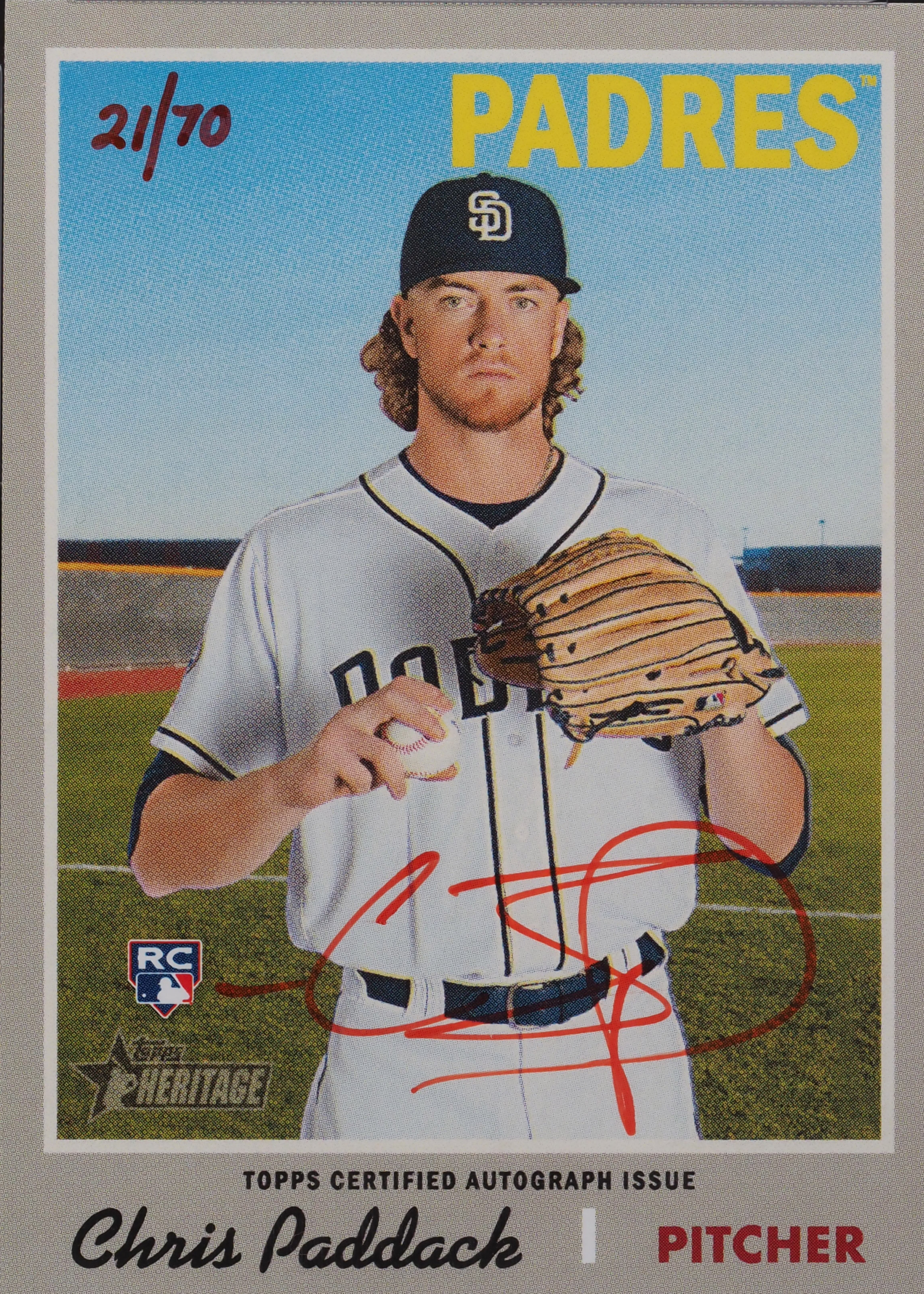 Chris Paddack 2019 Topps Heritage High Number #ROA-CP Real One 