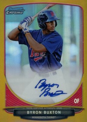 2013 Bowman #BCP-BB Chrome Prospect Auto - Gold Refractor /50