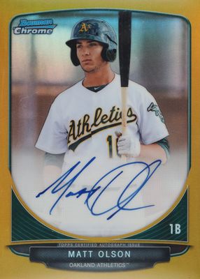 2013 Bowman #BCP-MO Chrome Prospect Auto - Gold Refractor /50