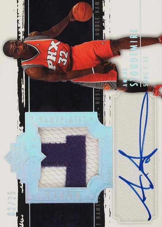 Amare Stoudemire Noble Nameplates #NN-AS front scan.