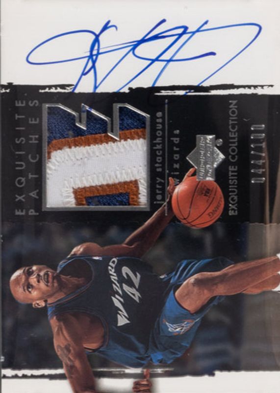 Jerry Stackhouse 2003 Upper Deck Exquisite Collection #AP-JY Patches Autographs /100 RAW