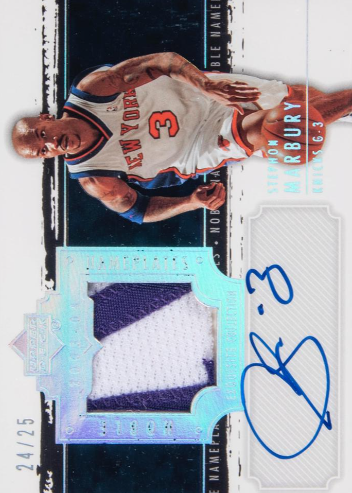 Stephon Marbury Noble Nameplates #NN-ST front scan.