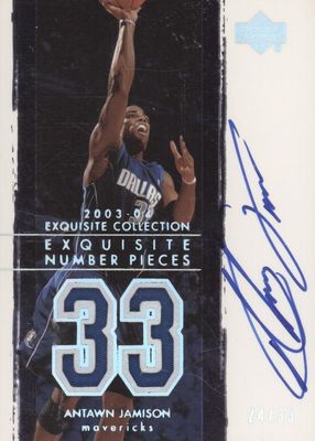 2003 Upper Deck Exquisite Collection #NP-AJ Number Pieces Patch Autographs (/33)