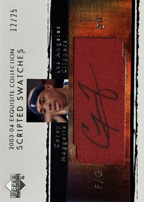 2003 Upper Deck Exquisite Collection #SS-CM Scripted Swatches Autographs /25