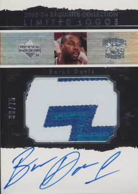 2003 Upper Deck Exquisite Collection #LL-BD Limited Logos Patch Autographs /75