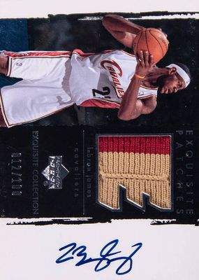 2003 Upper Deck Exquisite Collection #AP-LJ Patches Autographs /100