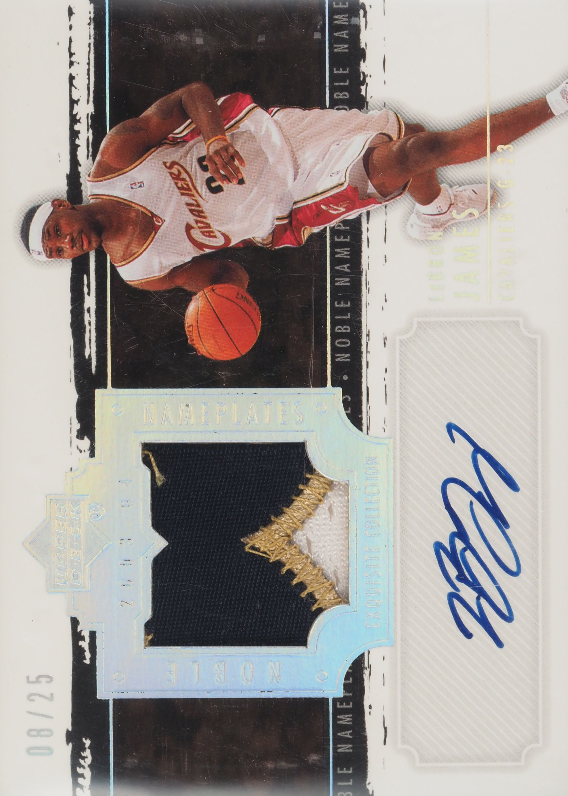 LeBron James Noble Nameplates #NN-LJ front scan.
