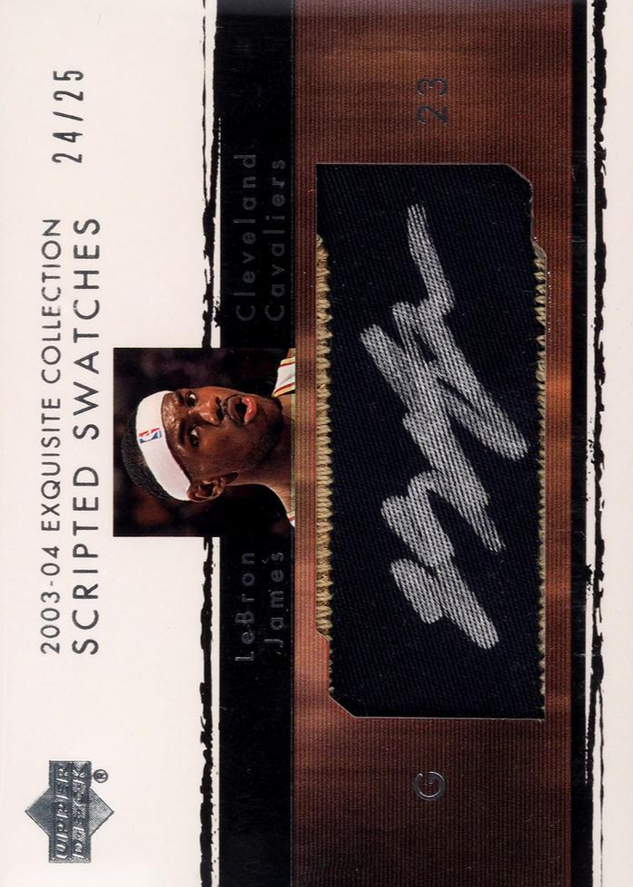 LeBron James Scripted Swatches #SS-LJ front scan.