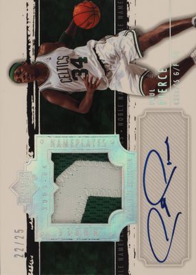 2003 Upper Deck Exquisite Collection #NN-PP Noble Nameplates Patch Autographs /25