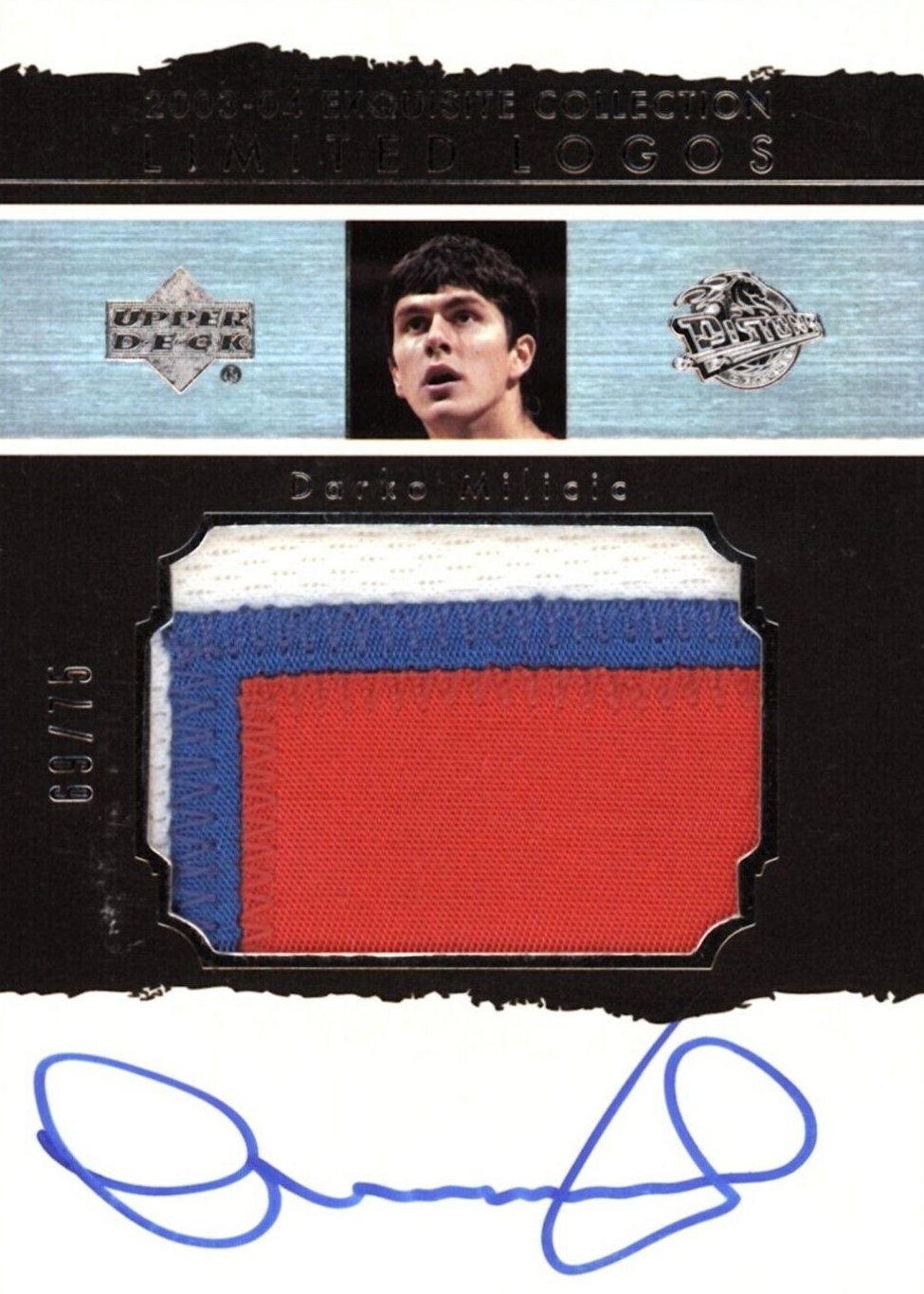 Darko Milicic Limited Logos #LL-DM front scan.