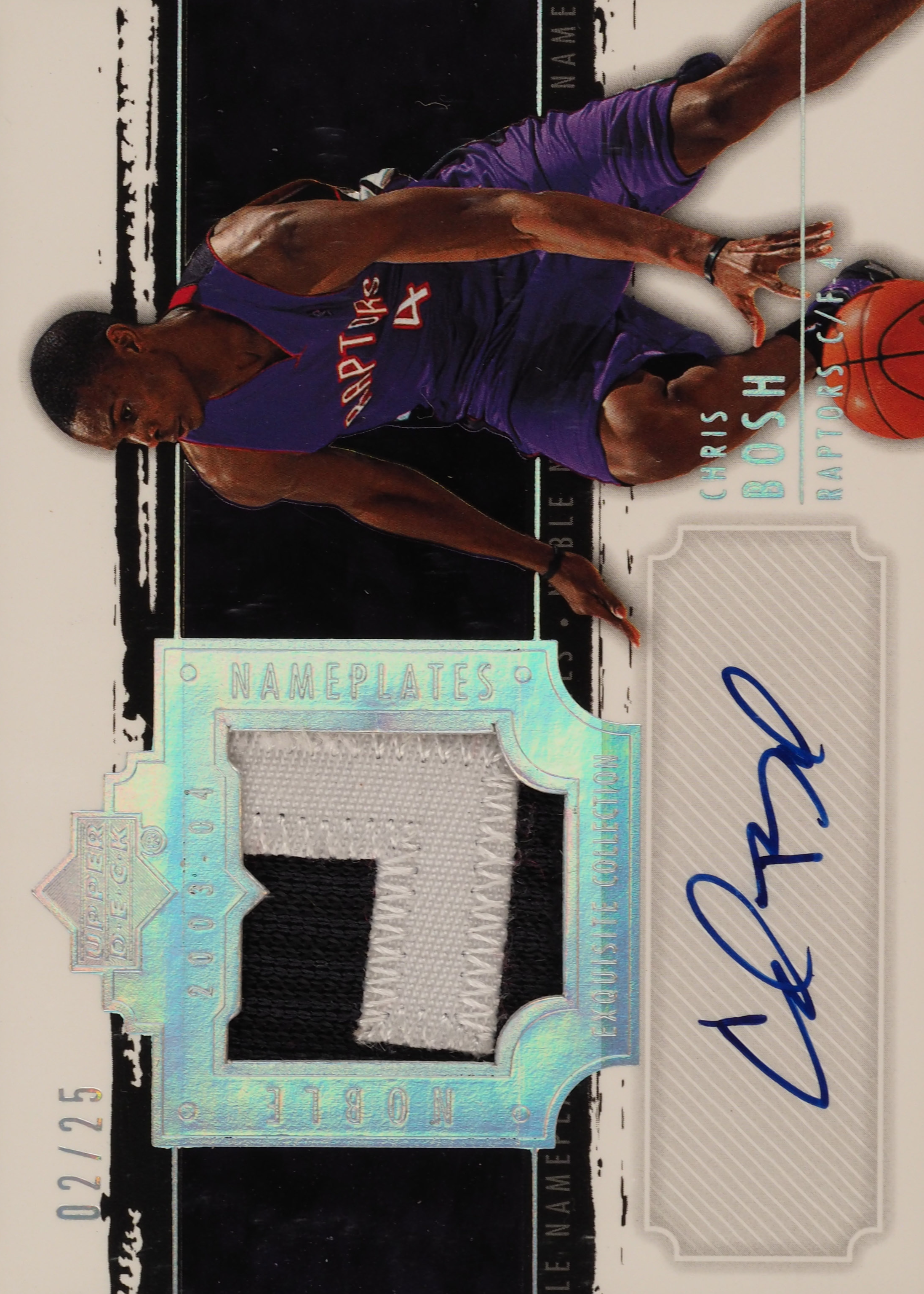 Chris Bosh Noble Nameplates #NN-CB front scan.