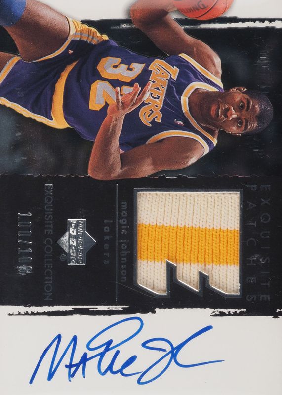 Magic Johnson 2003 Upper Deck Exquisite Collection #AP-MA Patches Autographs /100 PSA 10