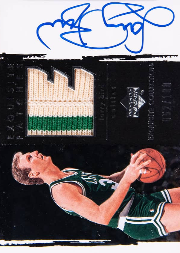 Larry Bird Patches Autograph #AP-LB front scan.
