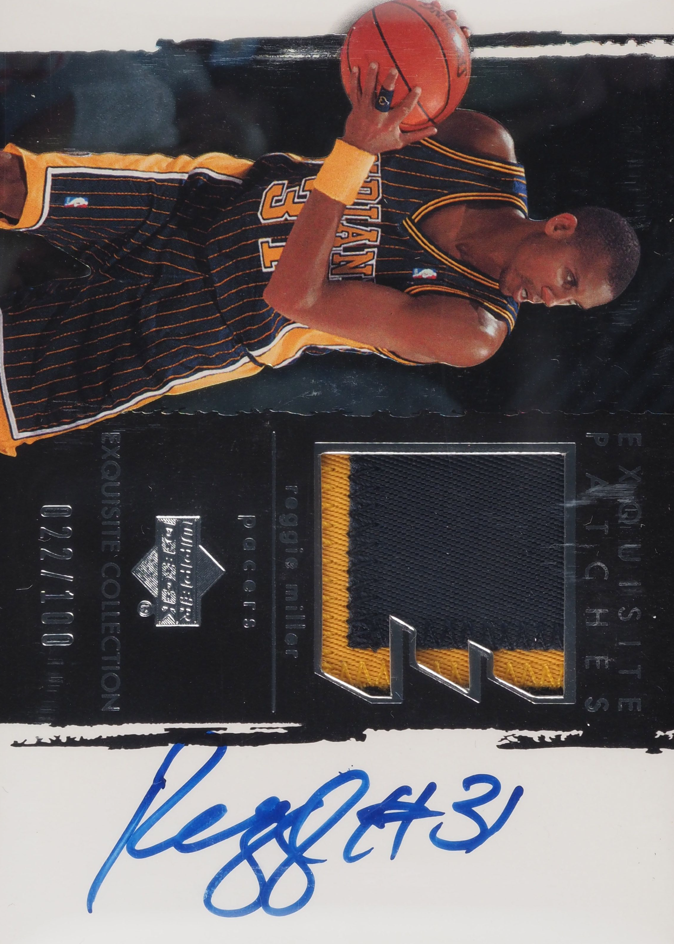 Reggie Miller Patches Autograph #AP-RM front scan.