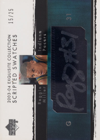 Reggie Miller Scripted Swatches #SS-RM front scan.
