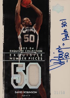 2003 Upper Deck Exquisite Collection #NP-DA Number Pieces Patch Autographs (/50)