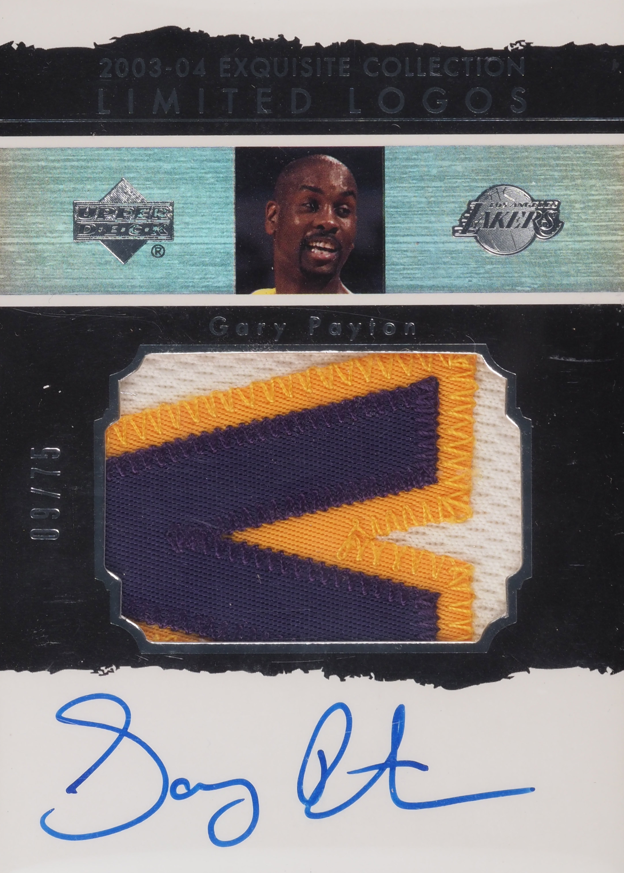 Gary Payton Limited Logos #LL-GP front scan.